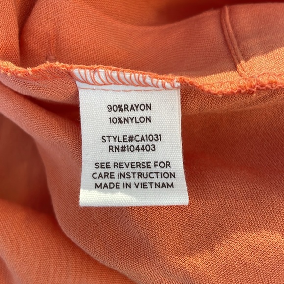 Blu Pepper Orange Sleeveless Blouse - Picture 4 of 5